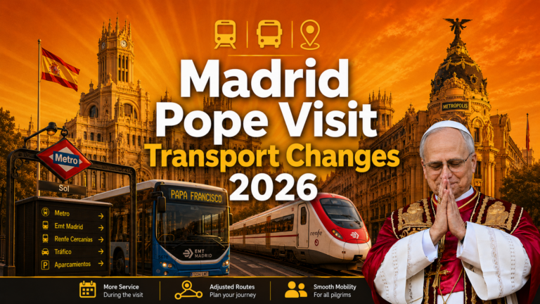 Madrid Pope Visit Transport Changes 2026